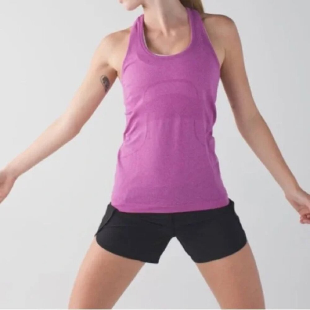 Lululemon Swiftly Tech Racerback Tank Top Purple Sz 2 Run Athletic Athleisure